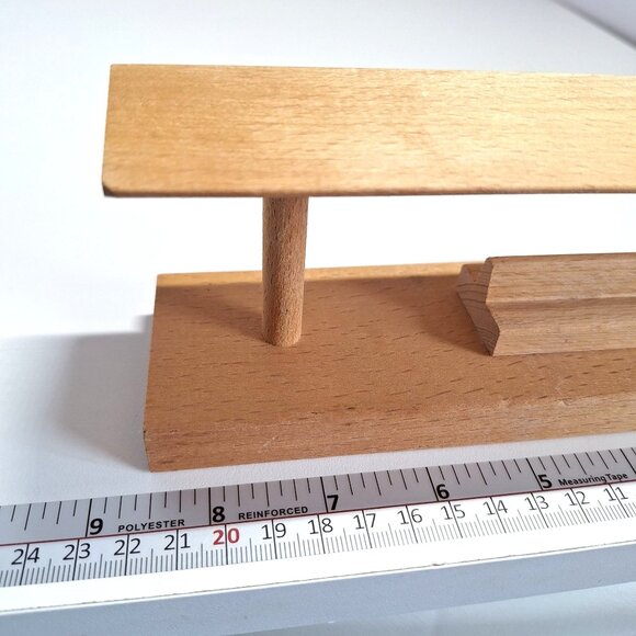 Vintage BRIO Wood Train Station Platform with Bench 8.5" x 3" - Picture 8 of 10